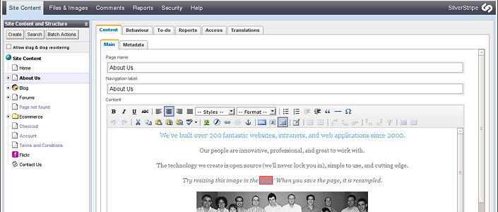 cms silverstripe